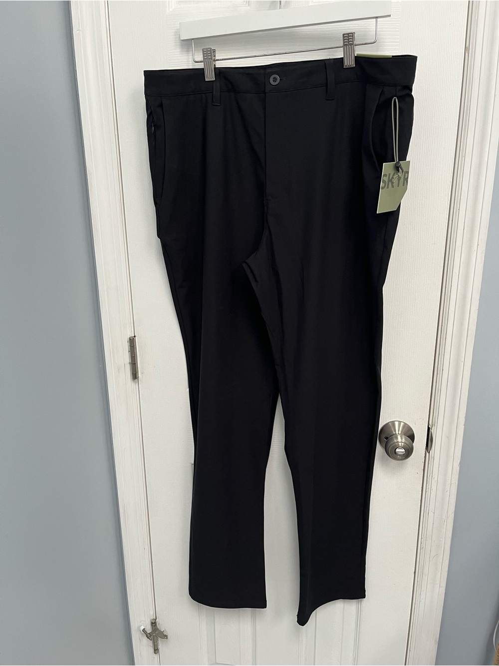 SKYR Men's Black Chino Pants 36x32 Stretch Moisture Wicking Golf